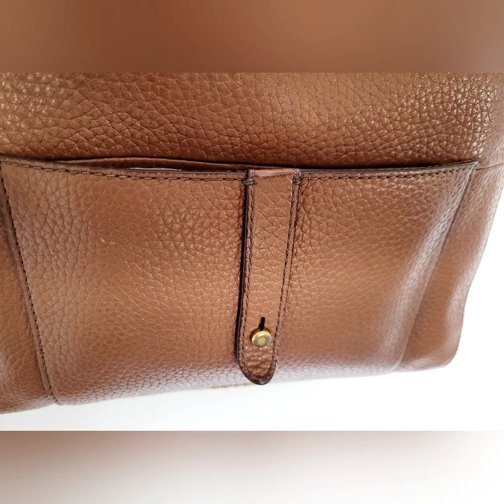 Fossil Gemma Cow Hide Brown Pebbled Leather Crossbody Bag 10